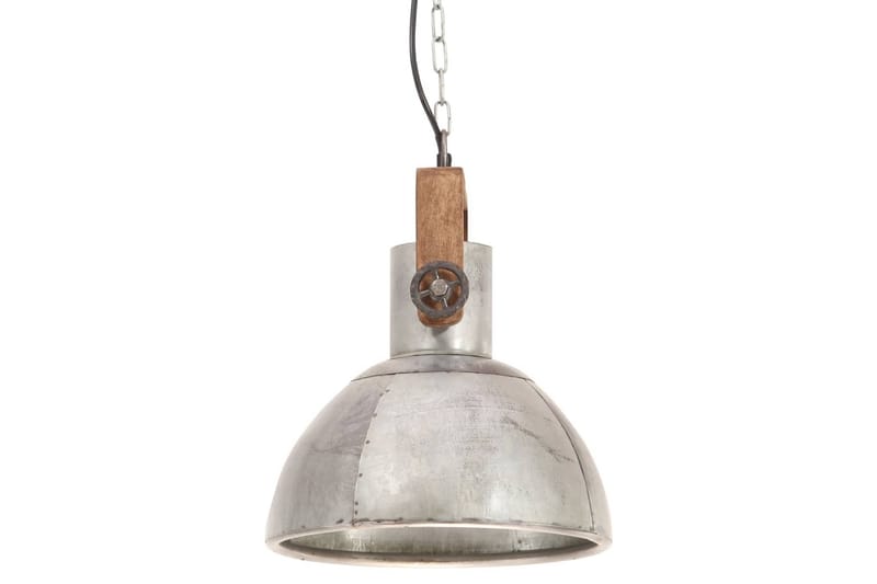 Hänglampa industriell 25 W silver rund 30 cm E27 - Silver - Belysning & el - Inomhusbelysning & lampor - Taklampa & takbelysning - Pendellampor & hänglampor