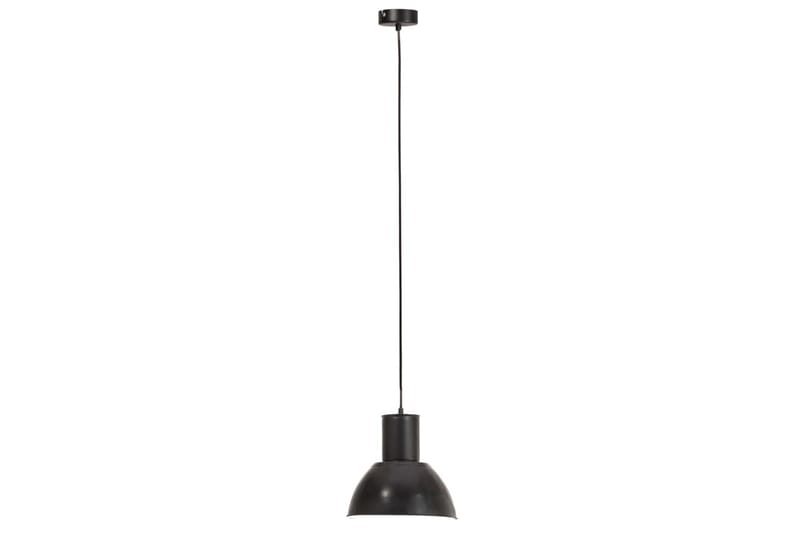 Hänglampa industriell 25 W svart rund 28,5 cm E27 - Svart - Belysning & el - Inomhusbelysning & lampor - Taklampa & takbelysning - Pendellampor & hänglampor