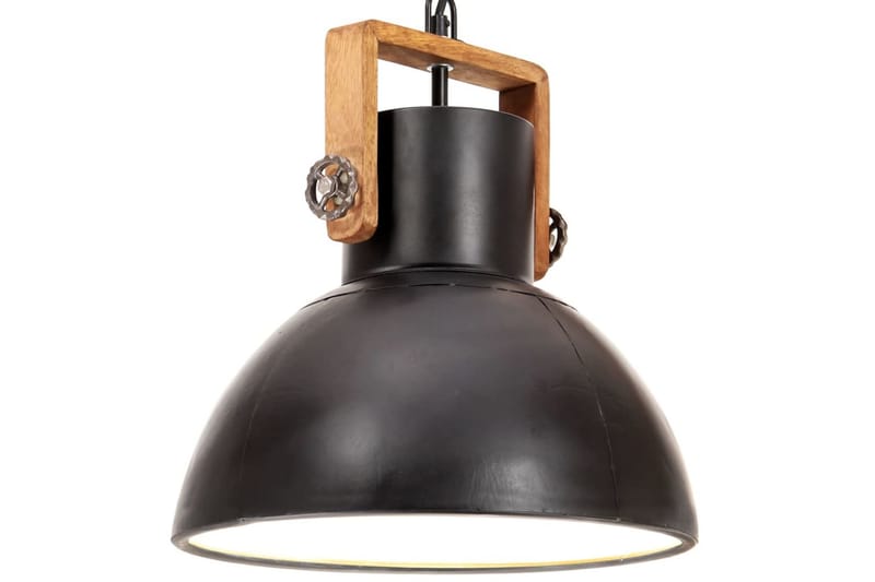 Hänglampa industriell 25 W svart rund 30 cm E27 - Svart - Belysning & el - Inomhusbelysning & lampor - Taklampa & takbelysning - Pendellampor & hänglampor
