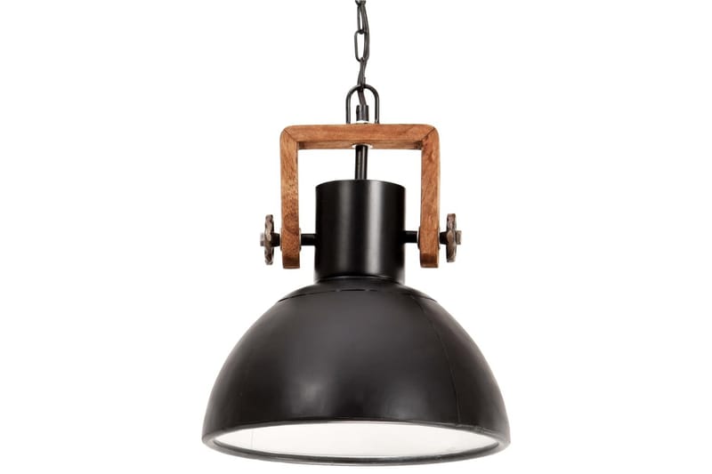 Hänglampa industriell 25 W svart rund 30 cm E27 - Svart - Belysning & el - Inomhusbelysning & lampor - Taklampa & takbelysning - Pendellampor & hänglampor