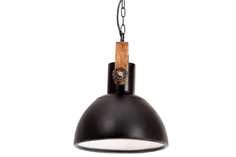 Hänglampa industriell 25 W svart rund 30 cm E27 - Svart - Belysning & el - Inomhusbelysning & lampor - Taklampa & takbelysning - Pendellampor & hänglampor