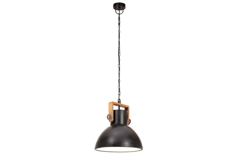 Hänglampa industriell 25 W svart rund 30 cm E27 - Svart - Belysning & el - Inomhusbelysning & lampor - Taklampa & takbelysning - Pendellampor & hänglampor
