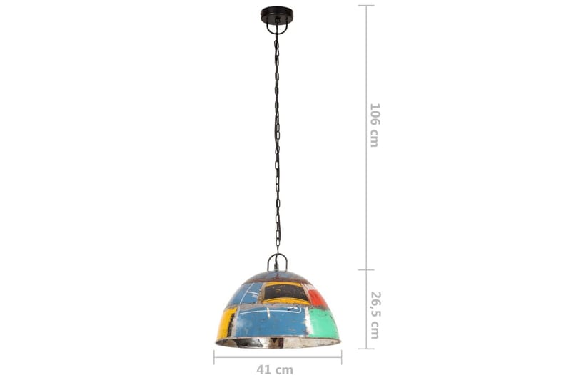 Hänglampa industriell vintage 25 W flerfärgad rund 41 cm E27 - Flerfärgad - Belysning & el - Inomhusbelysning & lampor - Taklampa & takbelysning - Pendellampor & hänglampor