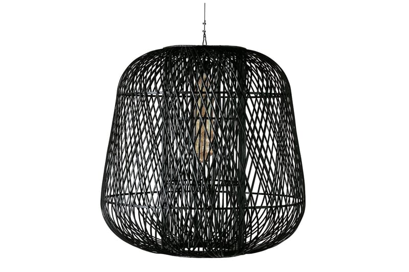 Lashawn Hänglampa 100x100 cm - Bambu/Svart - Taklampa kök - Fönsterlampa hängande - Fönsterlampa - Pendellampor & hänglampor - Sovrumslampa - Nätlampa - Vardagsrumslampa