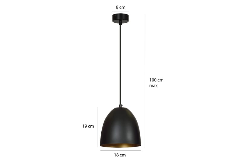 Lenox 1 pendel Svart - Scandinavian Choice - Taklampa kök - Fönsterlampa hängande - Fönsterlampa - Pendellampor & hänglampor - Sovrumslampa - Vardagsrumslampa
