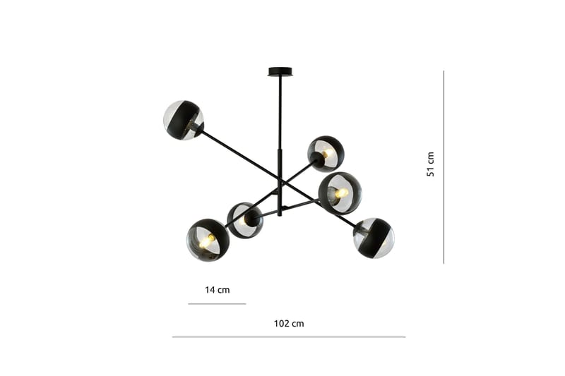 Linear 6 pendel Svart - Scandinavian Choice - Taklampa kök - Fönsterlampa hängande - Fönsterlampa - Pendellampor & hänglampor - Sovrumslampa - Vardagsrumslampa
