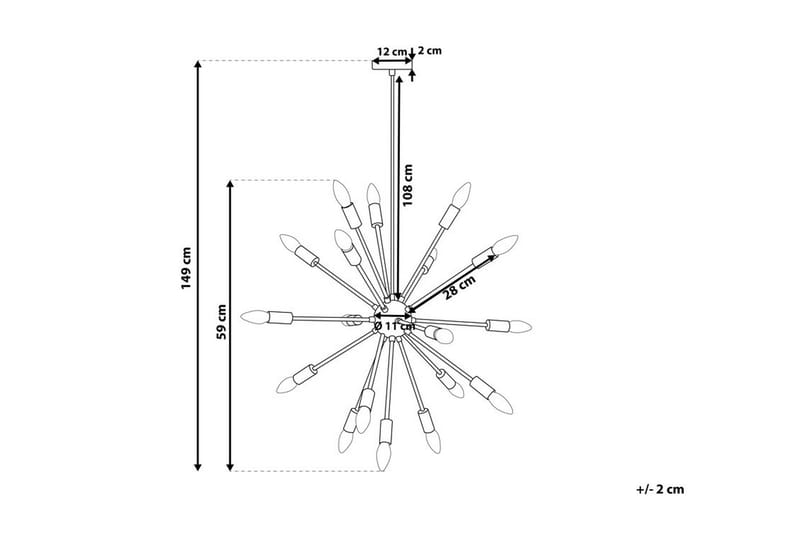 Maguse Taklampa 59 cm - Silver - Taklampa kök - Fönsterlampa hängande - Fönsterlampa - Pendellampor & hänglampor - Sovrumslampa - Vardagsrumslampa