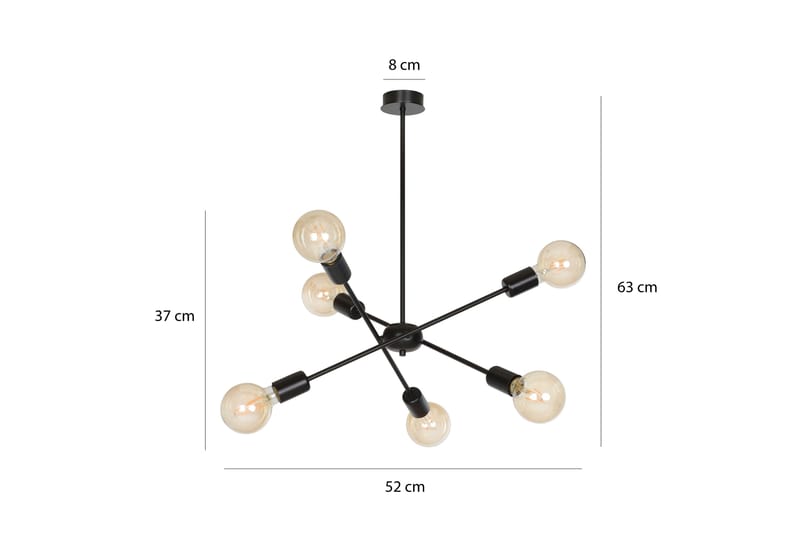 Proton 6 pendel Svart - Scandinavian Choice - Taklampa kök - Fönsterlampa hängande - Fönsterlampa - Pendellampor & hänglampor - Sovrumslampa - Vardagsrumslampa