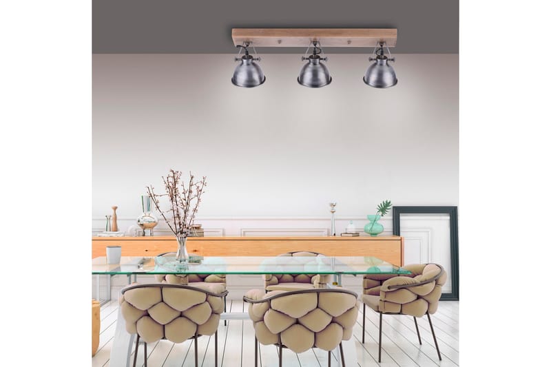 SAMIA vägg- o taklampa, järn 24x25 cm - Grå/Natur - Belysning & el - Inomhusbelysning & lampor - Taklampa & takbelysning - Pendellampor & hänglampor