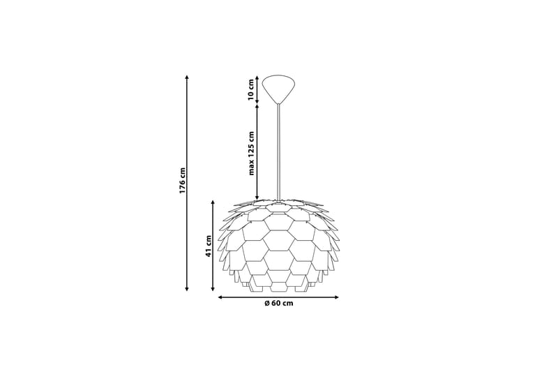 Segre Taklampa 60 cm - Grå - Taklampa kök - Fönsterlampa hängande - Fönsterlampa - Pendellampor & hänglampor - Sovrumslampa - Vardagsrumslampa