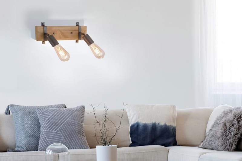 SLAT taklampa, natur trä 15 cm - Natur - Belysning & el - Inomhusbelysning & lampor - Taklampa & takbelysning - Pendellampor & hänglampor