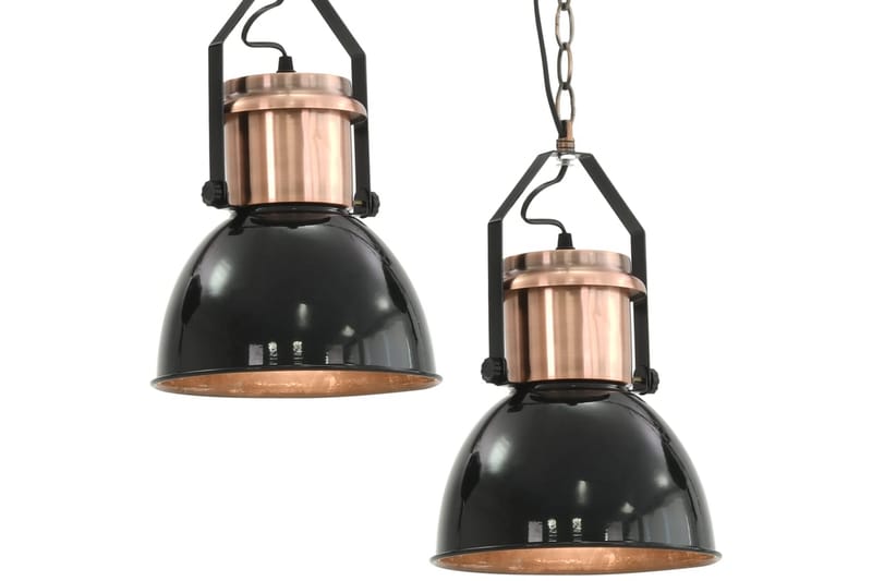 Taklampa 2 st svart rund E27 - Svart - Taklampa kök - Fönsterlampa hängande - Fönsterlampa - Pendellampor & hänglampor - Sovrumslampa - Vardagsrumslampa
