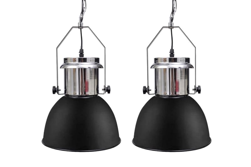Taklampa i metall 2 st höjdjusterbar modern svart - Svart - Fönsterlampa hängande - Pendellampor & hänglampor - Vardagsrumslampa - Fönsterlampa - Taklampa kök - Sovrumslampa