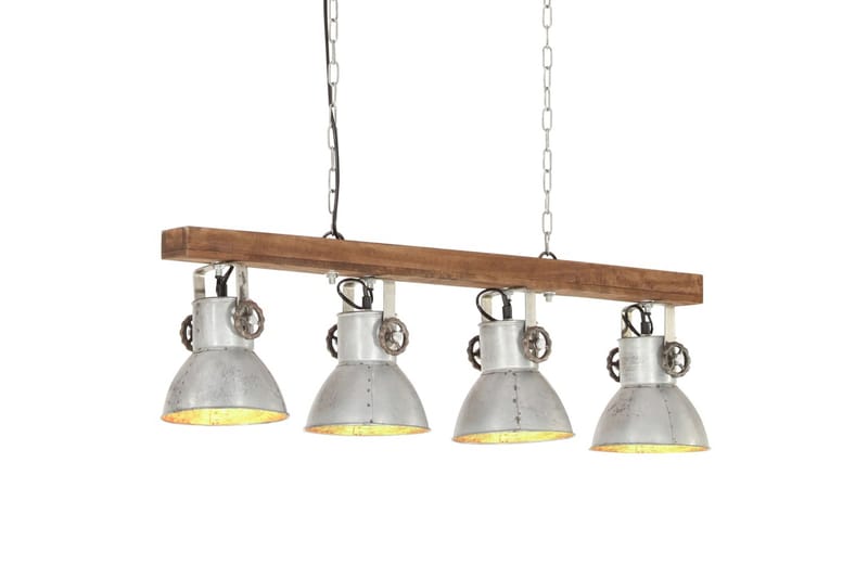Taklampa industriell silver E27 mangoträ - Silver - Taklampa kök - Fönsterlampa hängande - Fönsterlampa - Pendellampor & hänglampor - Sovrumslampa - Vardagsrumslampa