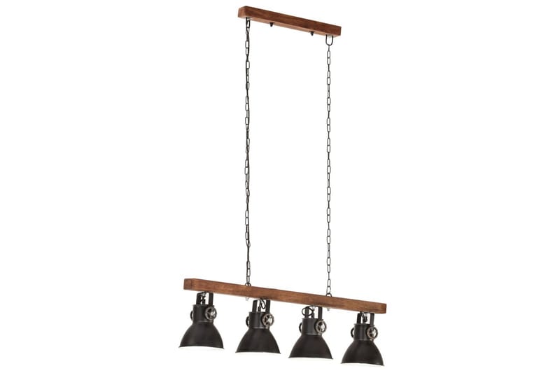 Taklampa industriell svart E27 mangoträ - be Basic - Belysning & el - Inomhusbelysning & lampor - Taklampa & takbelysning - Pendellampor & hänglampor