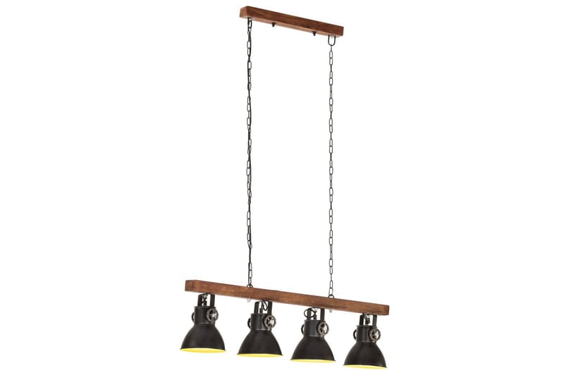 Taklampa industriell svart E27 mangoträ - be Basic - Belysning & el - Inomhusbelysning & lampor - Taklampa & takbelysning - Pendellampor & hänglampor