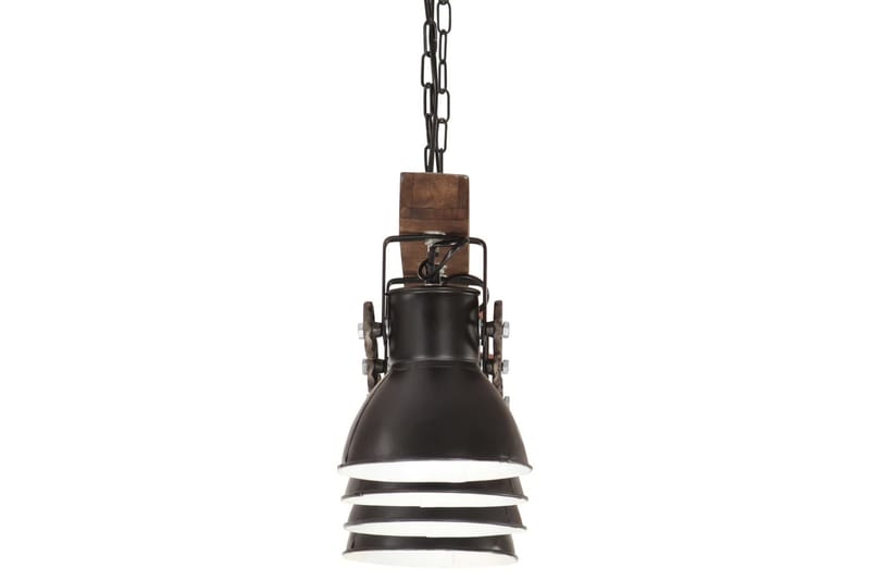 Taklampa industriell svart E27 mangoträ - be Basic - Belysning & el - Inomhusbelysning & lampor - Taklampa & takbelysning - Pendellampor & hänglampor