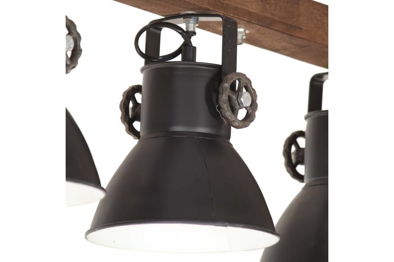 Taklampa industriell svart E27 mangoträ - be Basic - Belysning & el - Inomhusbelysning & lampor - Taklampa & takbelysning - Pendellampor & hänglampor