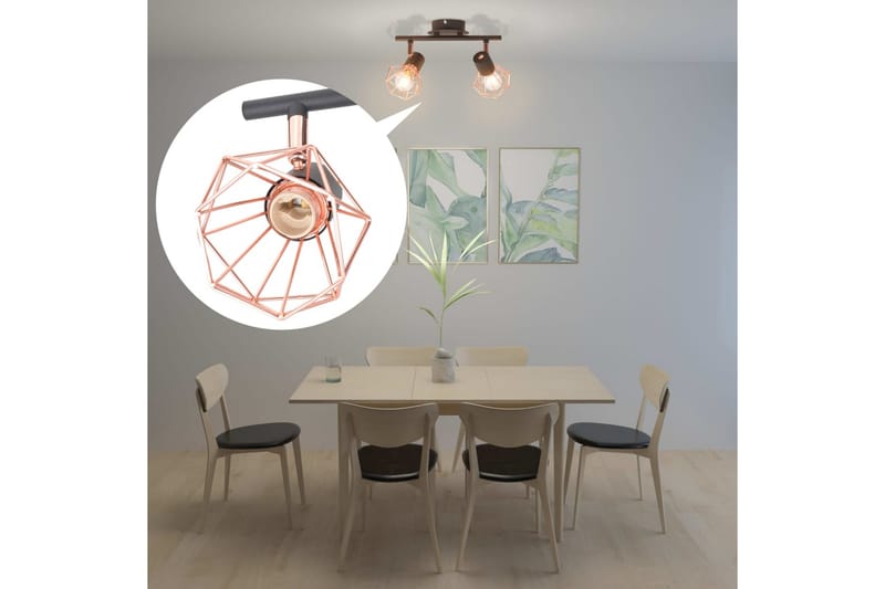 Taklampa med 2 LED-filamentlampor 8 W - Flerfärgad - Taklampa kök - Fönsterlampa hängande - Fönsterlampa - Pendellampor & hänglampor - Sovrumslampa - Vardagsrumslampa