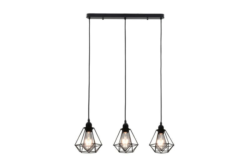 Taklampa med diamantdesign svart 3xE27-lampa - Svart - Taklampa kök - Fönsterlampa hängande - Fönsterlampa - Pendellampor & hänglampor - Sovrumslampa - Vardagsrumslampa