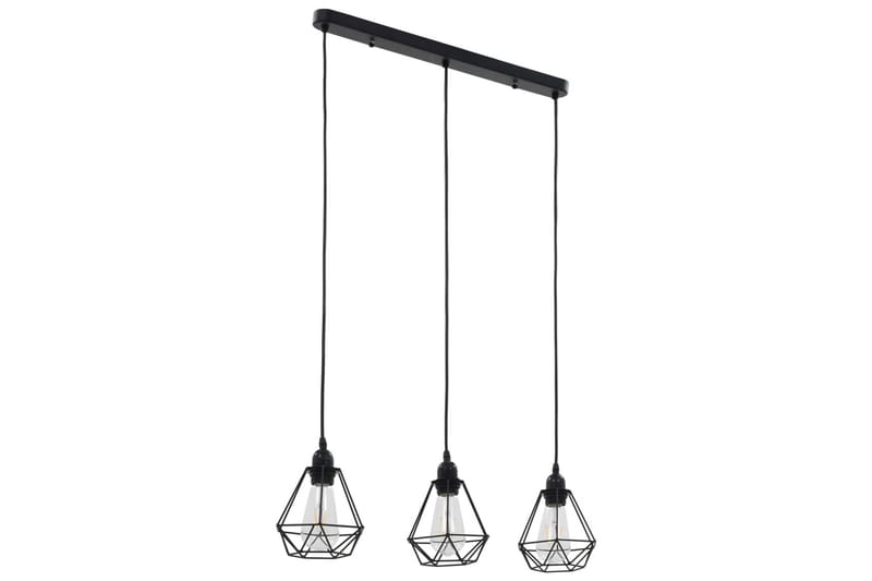 Taklampa med diamantdesign svart 3xE27-lampa - Svart - Taklampa kök - Fönsterlampa hängande - Fönsterlampa - Pendellampor & hänglampor - Sovrumslampa - Vardagsrumslampa