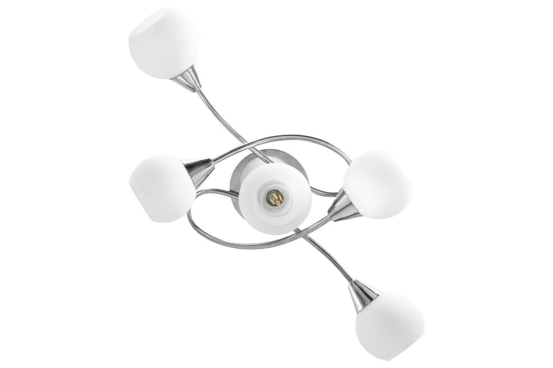 Taklampa med keramikskärmar för 5 E14-lampor vit klot - Vit - Belysning & el - Inomhusbelysning & lampor - Taklampa & takbelysning - Pendellampor & hänglampor