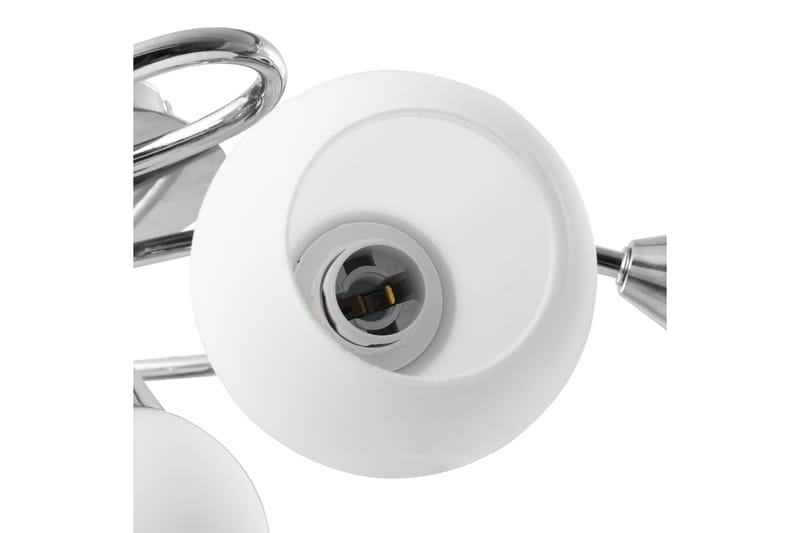 Taklampa med keramikskärmar för 5 E14-lampor vit klot - Vit - Belysning & el - Inomhusbelysning & lampor - Taklampa & takbelysning - Pendellampor & hänglampor