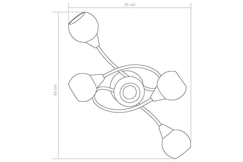 Taklampa med keramikskärmar för 5 E14-lampor vit klot - Vit - Belysning & el - Inomhusbelysning & lampor - Taklampa & takbelysning - Pendellampor & hänglampor