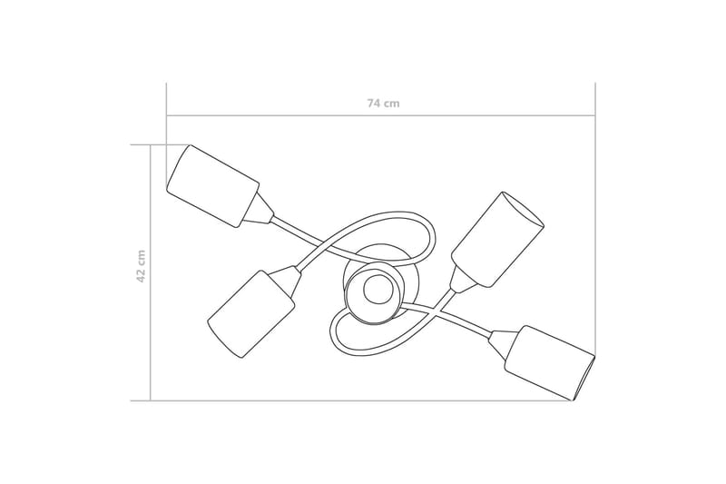 Taklampa med keramikskärmar för 5 E14-lampor vit kon - Vit - Belysning & el - Inomhusbelysning & lampor - Taklampa & takbelysning - Pendellampor & hänglampor