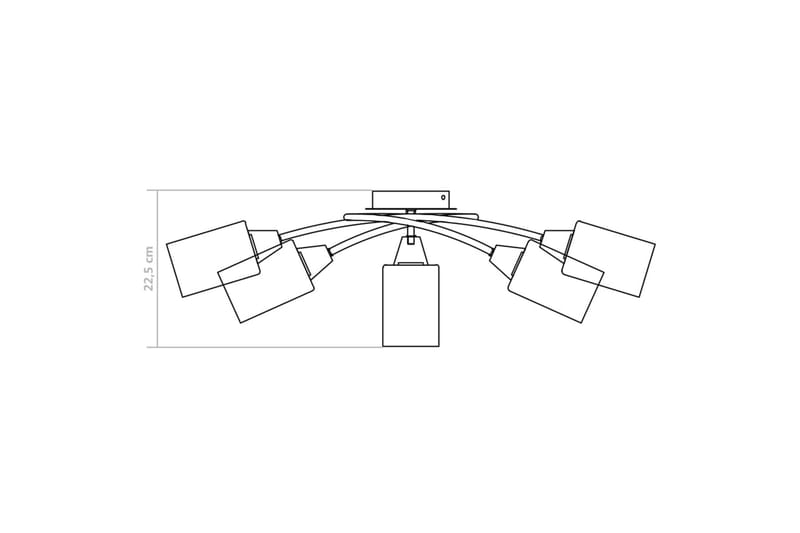 Taklampa med keramikskärmar för 5 E14-lampor vit kon - Vit - Belysning & el - Inomhusbelysning & lampor - Taklampa & takbelysning - Pendellampor & hänglampor