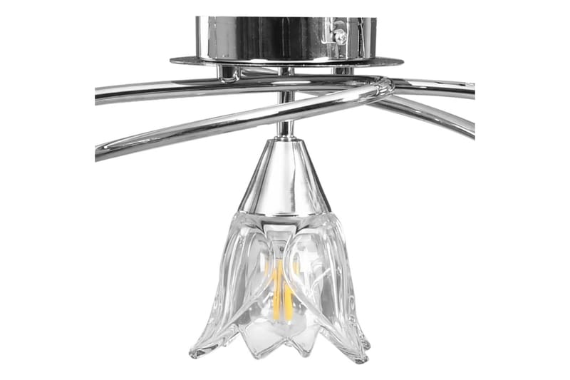 Taklampa med transparenta glasskärmar för 5 E14-lampor tulpa - Transparent - Belysning & el - Inomhusbelysning & lampor - Taklampa & takbelysning - Pendellampor & hänglampor