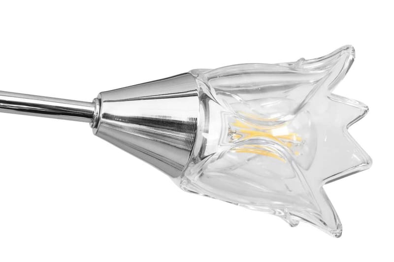 Taklampa med transparenta glasskärmar för 5 E14-lampor tulpa - Transparent - Belysning & el - Inomhusbelysning & lampor - Taklampa & takbelysning - Pendellampor & hänglampor