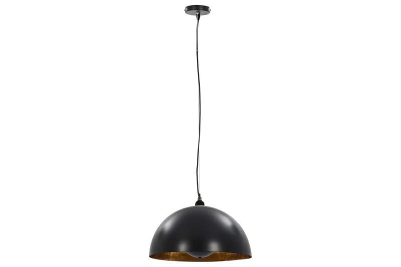 Taklampor 2 st svart och guld halvrund 40 cm E27 - Svart - Belysning & el - Inomhusbelysning & lampor - Taklampa & takbelysning - Pendellampor & hänglampor