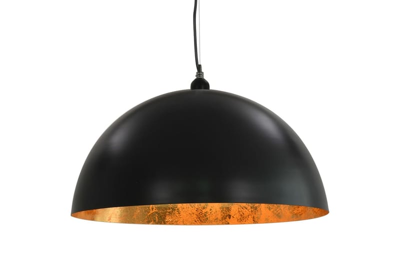 Taklampor 2 st svart och guld halvrunda 50 cm E27 - Svart - Belysning & el - Inomhusbelysning & lampor - Taklampa & takbelysning - Pendellampor & hänglampor