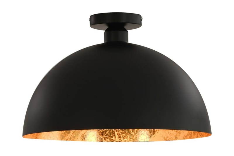 Taklampor 2 st svart och guld halvrunda E27 - Svart - Taklampa kök - Fönsterlampa hängande - Fönsterlampa - Pendellampor & hänglampor - Sovrumslampa - Vardagsrumslampa