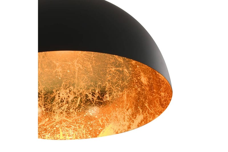 Taklampor 2 st svart och guld halvrunda E27 - Svart - Taklampa kök - Fönsterlampa hängande - Fönsterlampa - Pendellampor & hänglampor - Sovrumslampa - Vardagsrumslampa