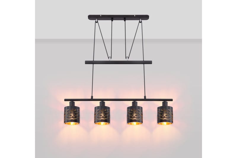 Tunno Pendellampa 4 Lampor Svart - Globo Lighting - Taklampa kök - Fönsterlampa hängande - Fönsterlampa - Pendellampor & hänglampor - Sovrumslampa - Vardagsrumslampa