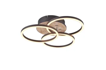 Circle LED Taklampa mattsvart/ trä - Matt svart/Trä - Belysning & el - Inomhusbelysning & lampor - Taklampa & takbelysning - Plafond
