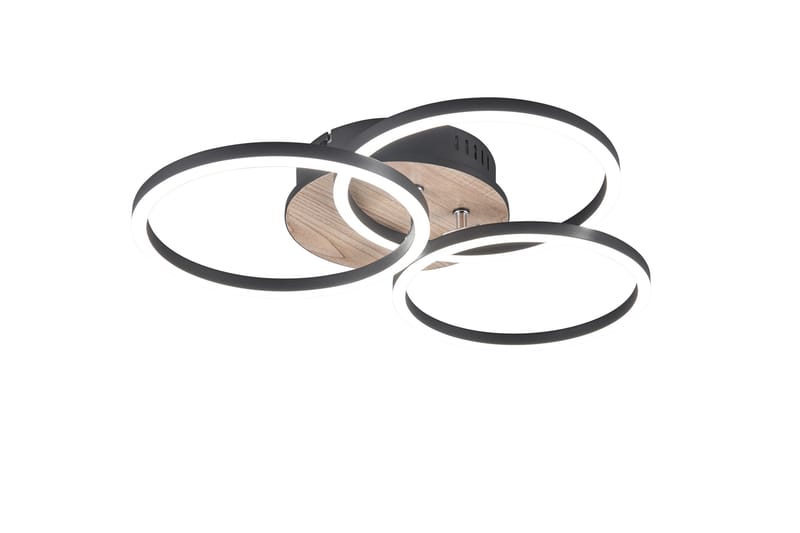 Circle LED Taklampa mattsvart/ trä - Matt svart/Trä - Belysning & el - Inomhusbelysning & lampor - Taklampa & takbelysning - Plafond