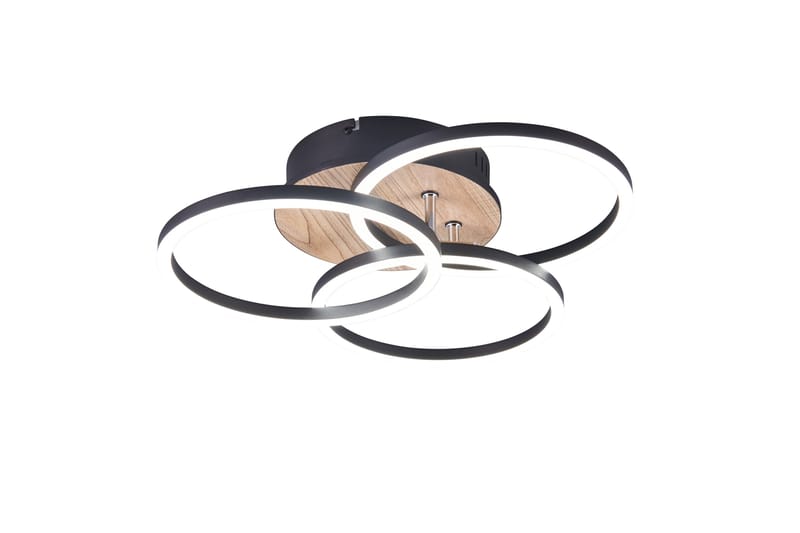 Circle LED Taklampa mattsvart/ trä - Matt svart/Trä - Belysning & el - Inomhusbelysning & lampor - Taklampa & takbelysning - Plafond