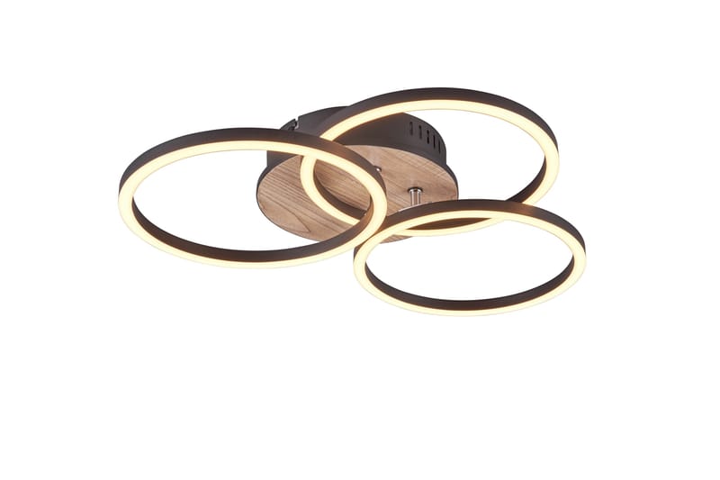 Circle LED Taklampa mattsvart/ trä - Matt svart/Trä - Belysning & el - Inomhusbelysning & lampor - Taklampa & takbelysning - Plafond