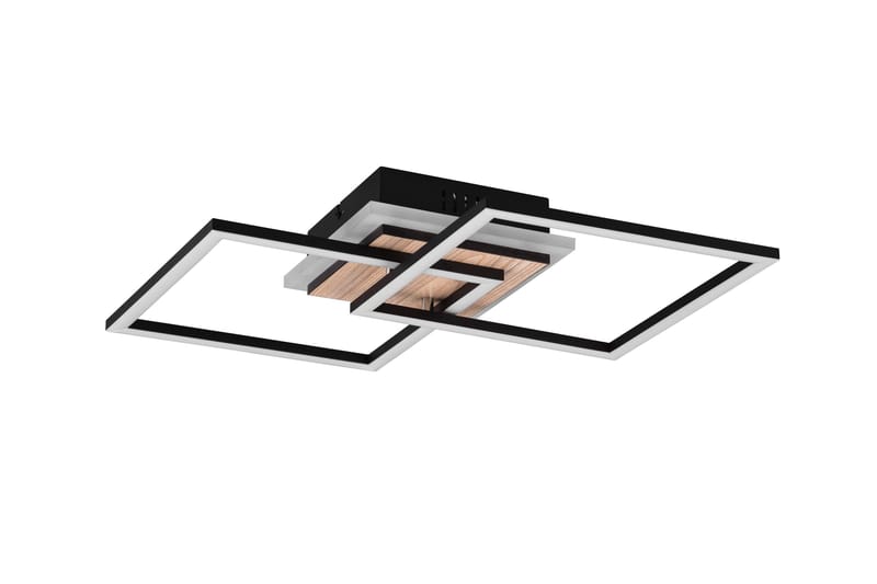 Giro LED Taklampa fyrkant mattsvart/ trä - Mattsvart/Trä - Belysning & el - Inomhusbelysning & lampor - Taklampa & takbelysning - Plafond