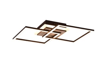 Giro LED Taklampa fyrkant mattsvart/ trä - Mattsvart/Trä - Belysning & el - Inomhusbelysning & lampor - Taklampa & takbelysning - Plafond