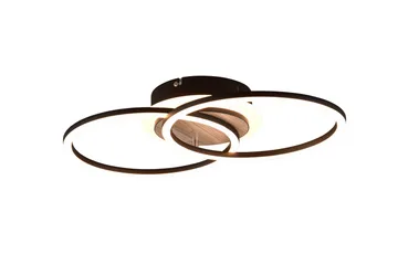 Giro LED Taklampa rund mattsvart/ trä - Mattsvart/Trä - Belysning & el - Inomhusbelysning & lampor - Taklampa & takbelysning - Plafond