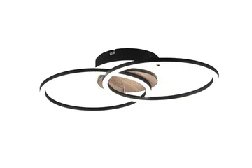 Giro LED Taklampa rund mattsvart/ trä - Mattsvart/Trä - Belysning & el - Inomhusbelysning & lampor - Taklampa & takbelysning - Plafond