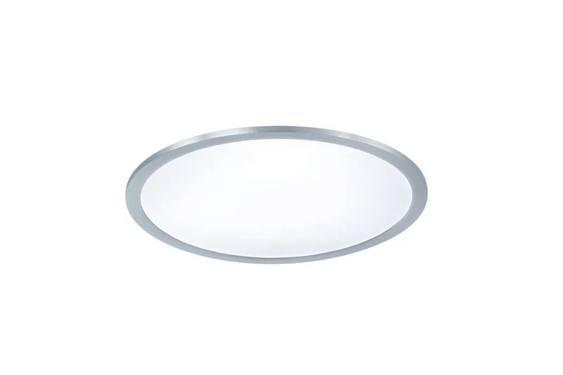 Phoenix LED Plafond 45cm borstad stål, Borstad stål/Vit