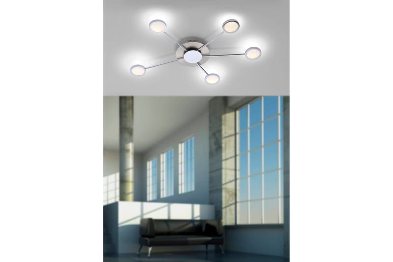 Shanel Plafond - Silver/Krom - Plafond - Vardagsrumslampa - Sovrumslampa