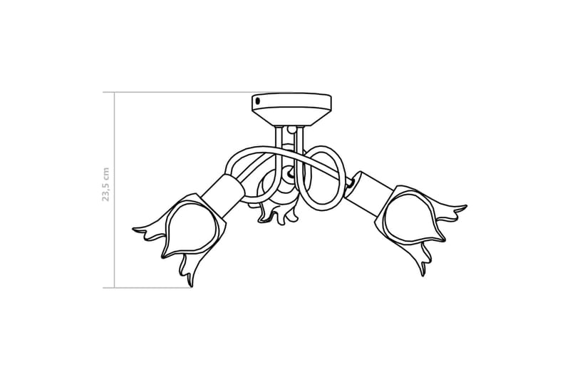 Taklampa med transparenta glasskärmar för 3 E14-lampor tulpa - Transparent - Plafond - Vardagsrumslampa - Sovrumslampa