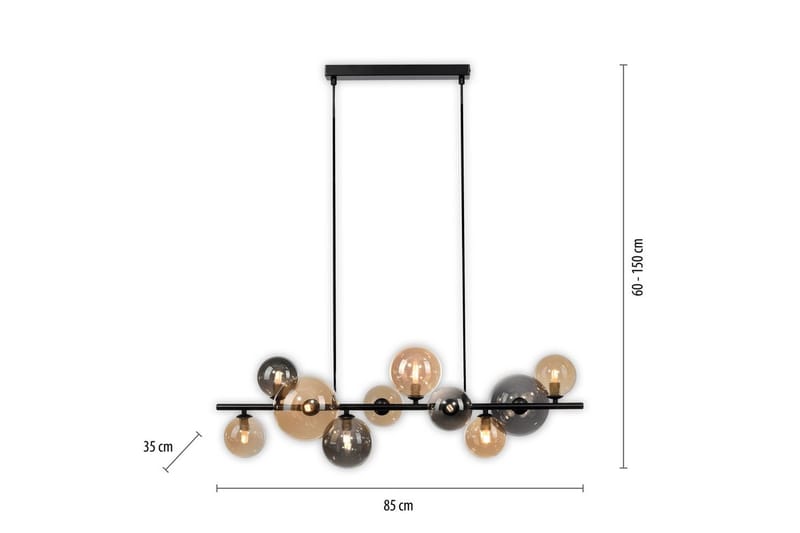Popsicle Paul Neuhaus Taklampa - Black - Belysning & el - Inomhusbelysning & lampor - Taklampa & takbelysning - Pendellampor & hänglampor