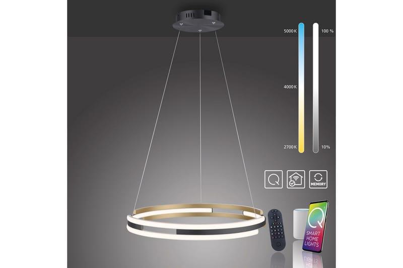 Q-Beluga Paul Neuhaus Taklampa - Brass - Belysning & el - Inomhusbelysning & lampor - Taklampa & takbelysning - Pendellampor & hänglampor